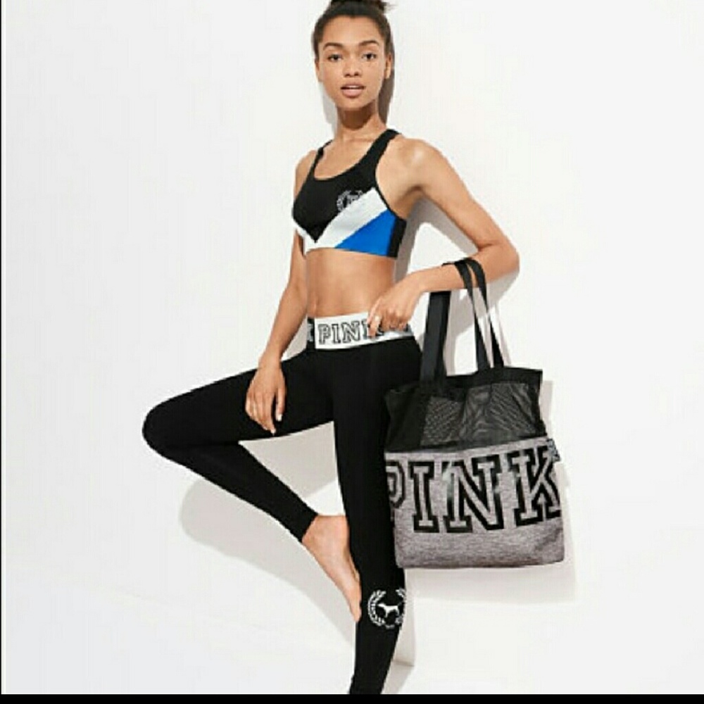 NWT, VS PINK MESH TRAVEL TOTE